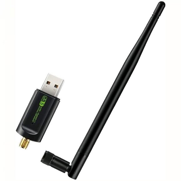 2 in 1 WiFi Bluetooth 4.2 Adapter with Antenna, 600Mbps Dual Band 2.4/5Ghz